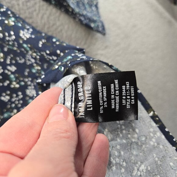 Julian & Mark Button Down Shirt Blue Floral Size XXL 2XL Long Sleeve New - Picture 6 of 9